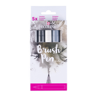 Obrázek produktu - Sada Brush Pen Ecoline 5ks - Šedé odstíny New