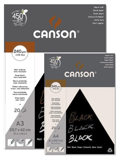 Obrázek produktu - Skicák Black, 240 g, 20 listů - různé formáty