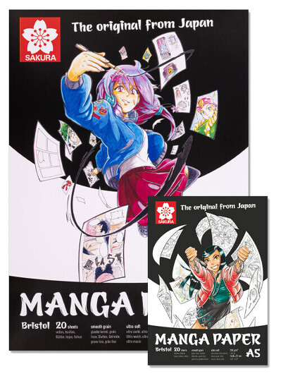 Obrázek produktu - Skicák Manga paper, 250 g, 20 listů - různé formáty
