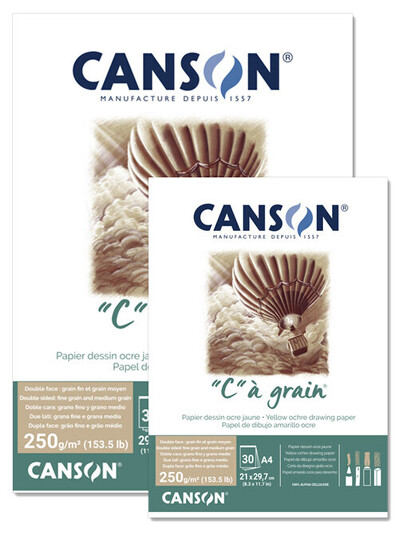 Obrázek produktu - Skicák "C" à grain okrový, 250 g, 30 listů - různé formáty
