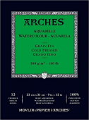 Skicák Arches, CP, 300 g, 12 l - různé formáty