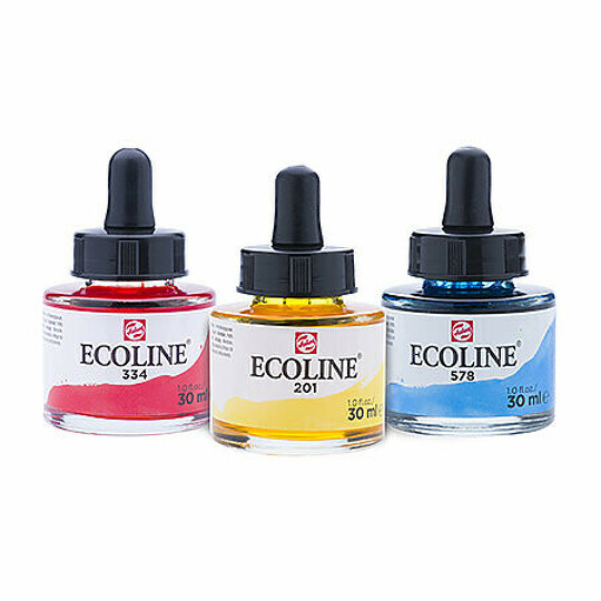 Obrázek produktu - Ecoline akvarelový inkoust 30 ml - jednotlivé odstíny