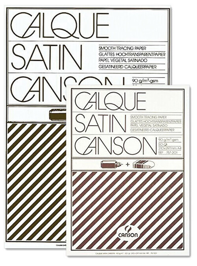 Obrázek produktu - Skicák Calque satin, lepený, 50 listů, 90 g - různé formáty