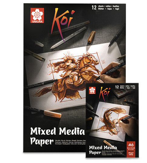 Obrázek produktu - Skicáky Koi MixMedia 290 g, 12 listů - různé velikosti