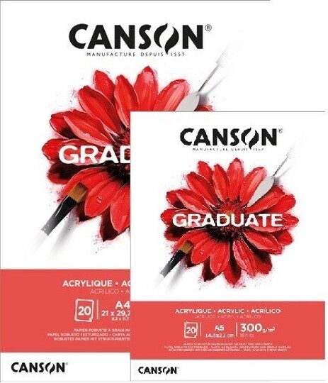 Obrázek produktu - GraduateAcrylic skicák lep. 20l 300g - různé formáty