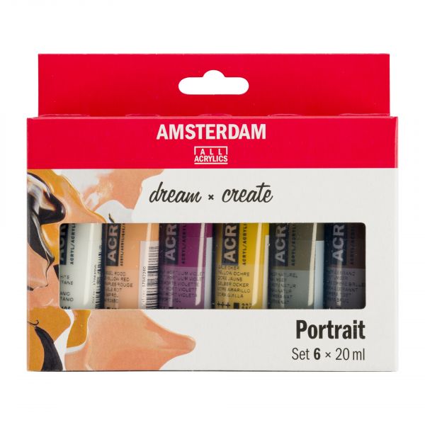 Sada akrylů Amsterdam St. Portrait 6x20ml