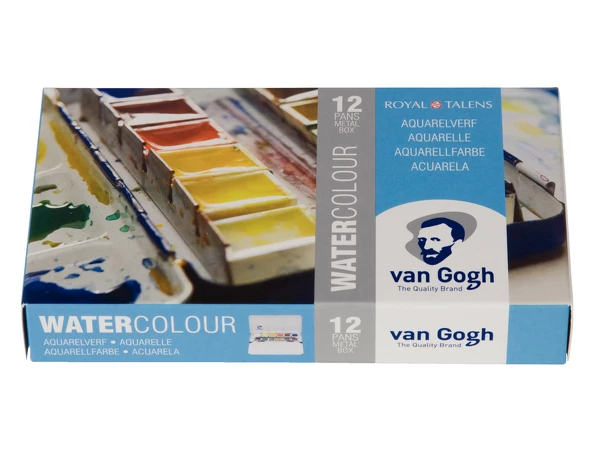 Akvarel. kovová cestovní sada Van Gogh 12 pánviček