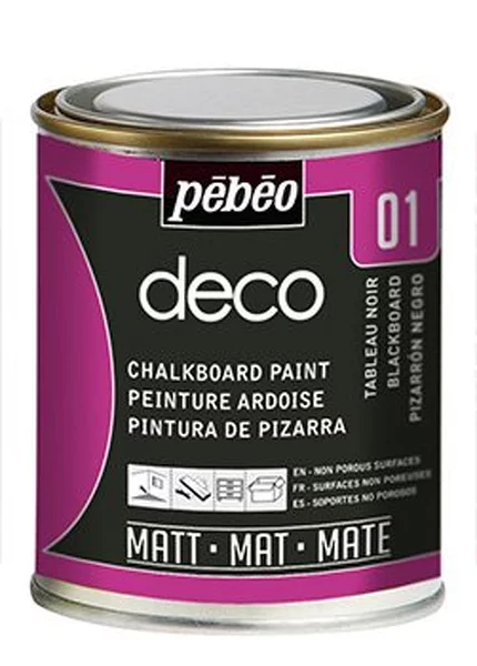 P.BO Déco Chalkboard paint 250 ml - 01 Blackboard
