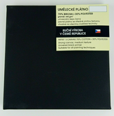Plátno bavlněné napnuté CZ - 90×90 cm  BLACK