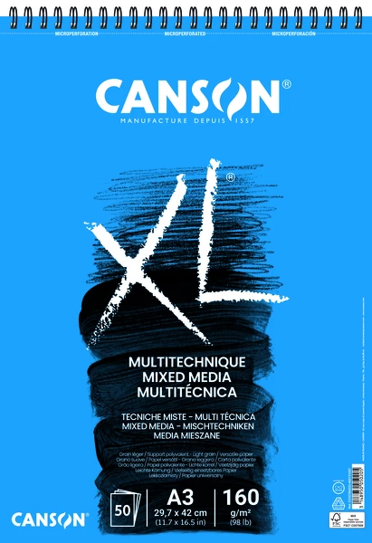 XL Mixed Media skicák krouž.vazba A3 50l LG 160g