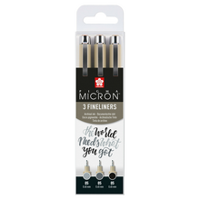 Obrázek produktu - Set Pigma Micron Black 05 tech. fixy 2ks+1ks Gray