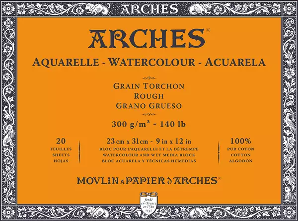 Arches blok lepený - 4 str. 23x31cm 20l RG 300g