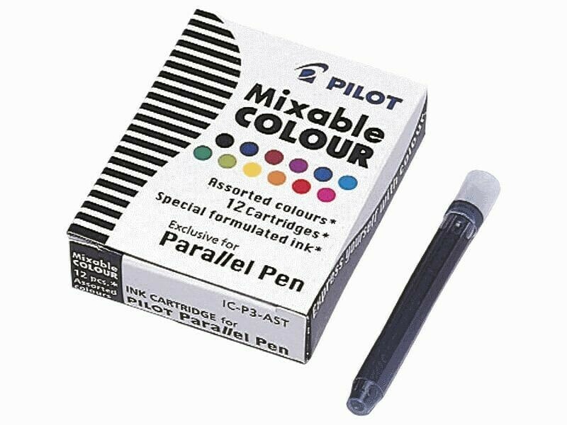 Náplň barevná, mix 12 ks pro Pilot Parallel Pen