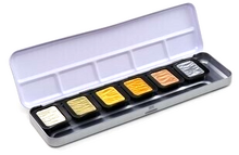 Obrázek produktu - Premium Box akvarelů FINETEC 6ks Pearl Antique T.