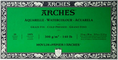 Arches blok lepený - 4 str. 15x30cm 20l CP 300g