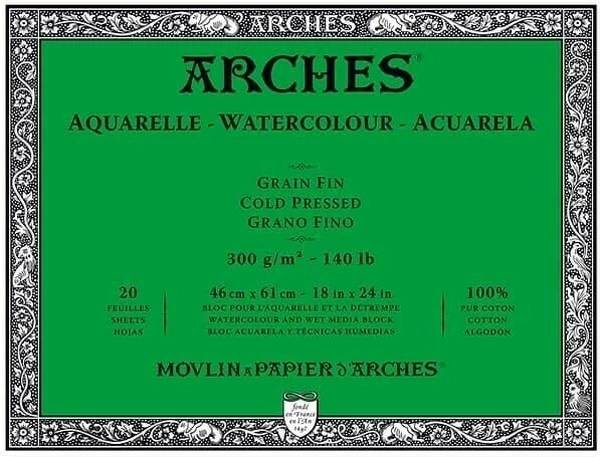 Arches blok lepený - 4 str. 46x61cm 20l CP 300g