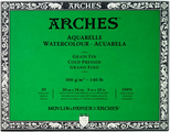 Arches blok lepený - 4 str. 20x26cm 20l CP 300g