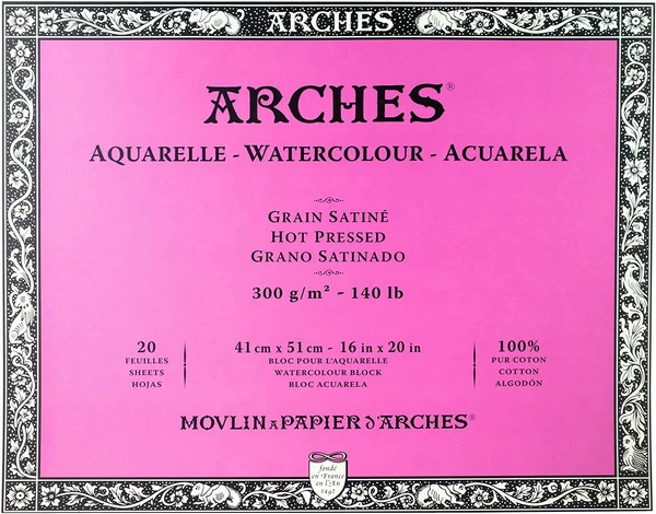 Arches blok lepený - 4 str. 41x51cm 20l HP 300g