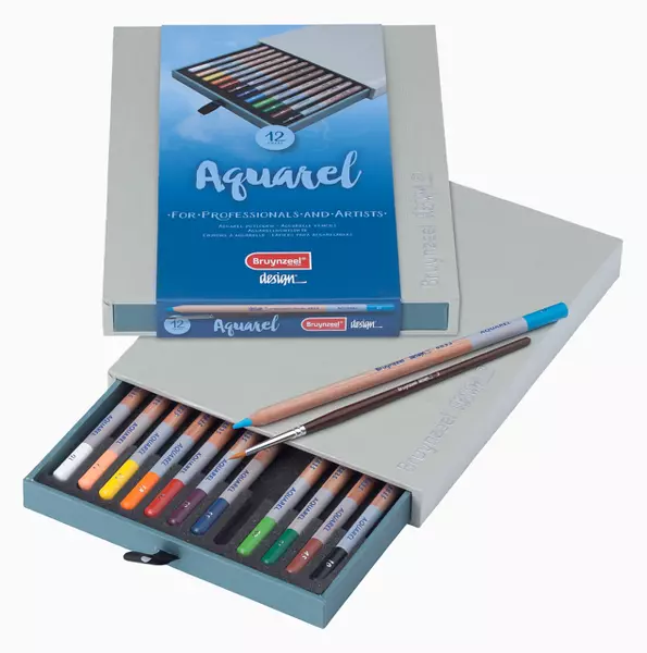 Bruynzeel  Box akvarelové pastelky Design 12ks
