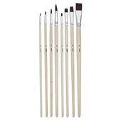 Sada 8 štětců BP - kulaté + ploché (long handle)