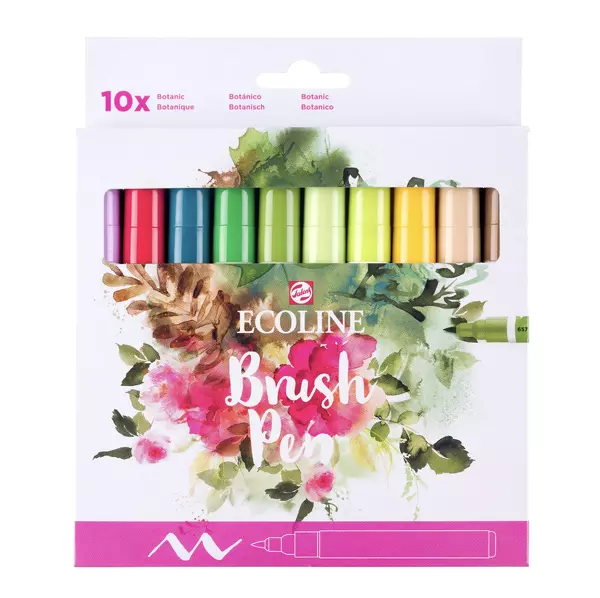 Sada Brush Pen Ecoline 10ks - Přírodní odstíny NEW