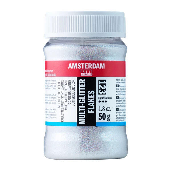 Multi-colour Glitter vločky Amsterdam 50g