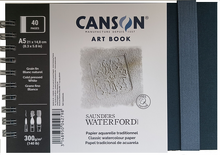 Obrázek produktu - Art Book Waterford skicák v kroužkové vazbě CP 300g - 14,8 x 21cm, 20 listů
