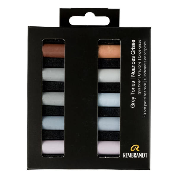 Sada měkkých pastelů Rembrandt - Grey Tones, 10 kusů