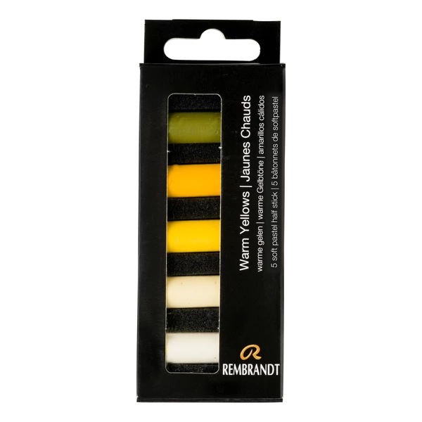 Sada měkkých pastelů Rembrandt - Warm Yellows, 5 kusů