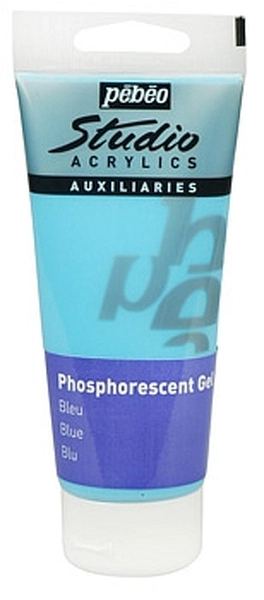 Studio Acrylic 100 ml - Phosphorescent Gel Blue