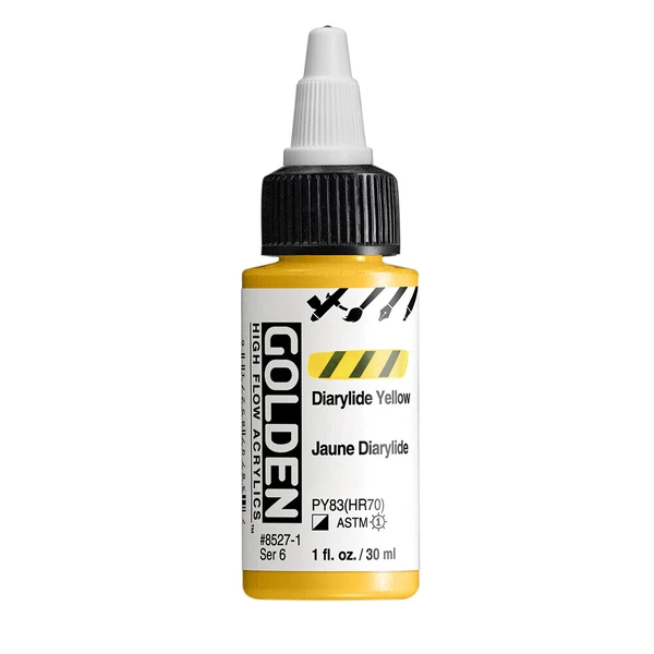 Akrylová barva Golden High Flow 30 ml - Diarylide Yellow 8527