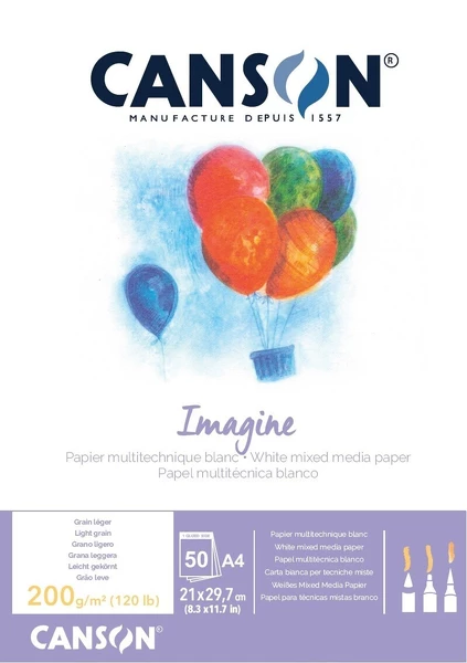 Imagine skicák lepený A4 50l LG 200g