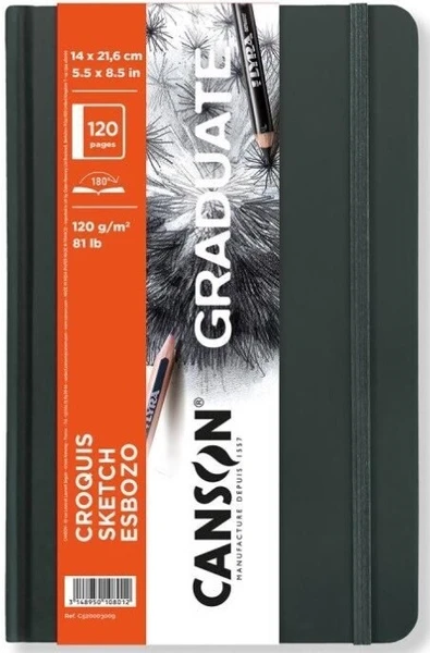 Canson Graduate Book - Croquis, 120 g, 120 stran, 14 x 21,6 cm