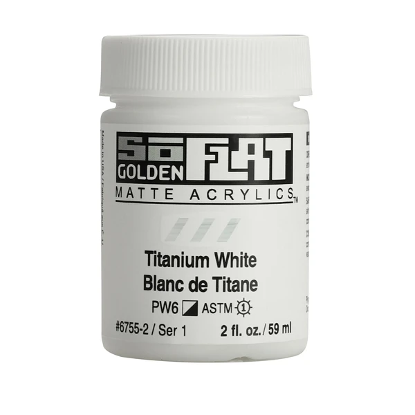 Akrylová barva Golden SoFlat Matte 59 ml - 6755 Titanium White