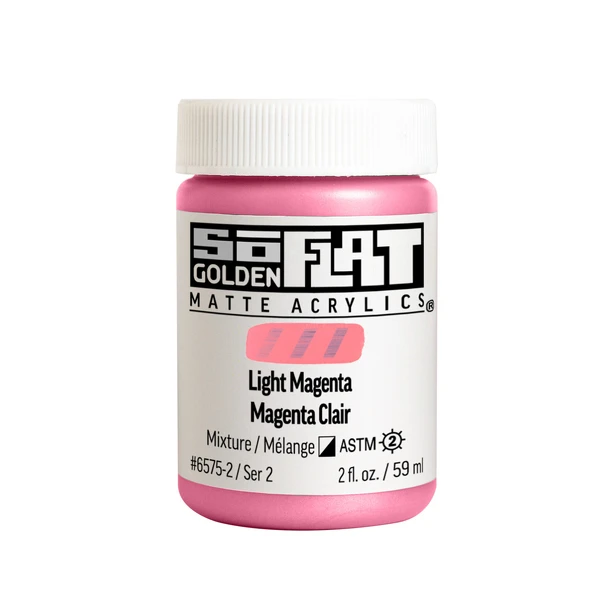Akrylová barva Golden SoFlat Matte 59 ml - 6575 Light Magenta