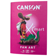 Obrázek produktu - Canson® XSmart Fan Art blok A5 - pro kresbu postav a ilustrací, 25 listů, 250 g