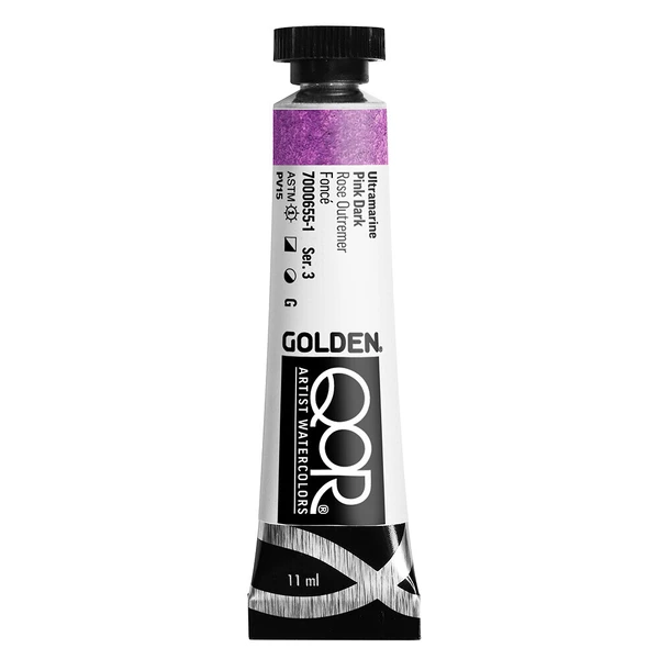 Akvarelová barva Golden QoR 11 ml - Ultramarine Pink Dark 0655