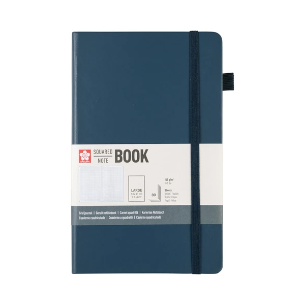 Kostičkovaný skicák Sakura - Deep Indigo, 13 × 21 cm