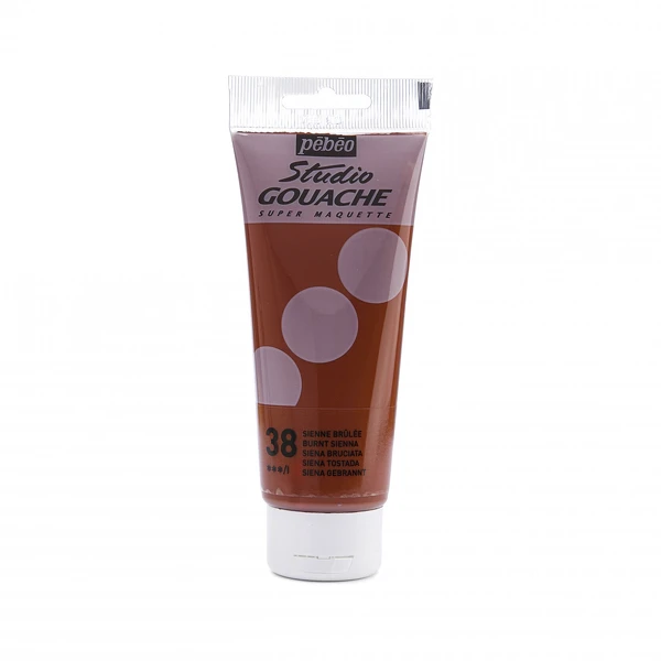Kvašová barva Pébéo Studio Gouache, 100 ml - 38 Burnt Sienna