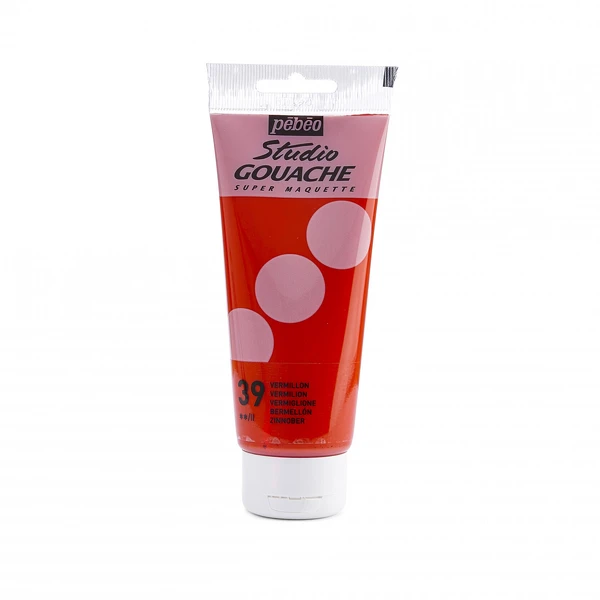 Kvašová barva Pébéo Studio Gouache, 100 ml - 39 Vermilion