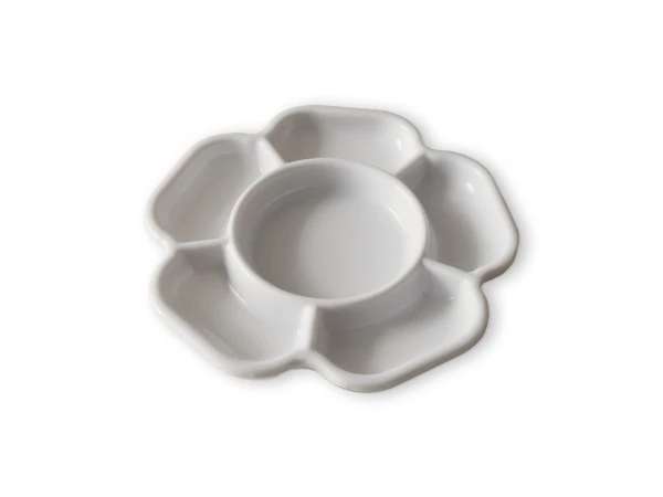 Napodobenina porcelánové paletky, 6 kalíšků