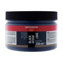 Obrázek produktu - Amsterdam Black Gesso - černý šeps Amsterdam, 250 ml