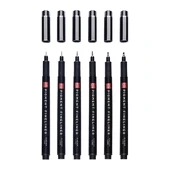 Sada technických fixů Talens Pigment Fineliner - kompletní sada, 6 kusů
