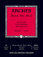 Obrázek produktu - Arches skicák lepený 31x41cm 12l CP 300g - Oil