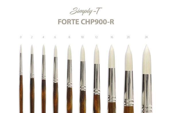 Štětec Simply-T Forte Bristle, kulatý - velikost 0