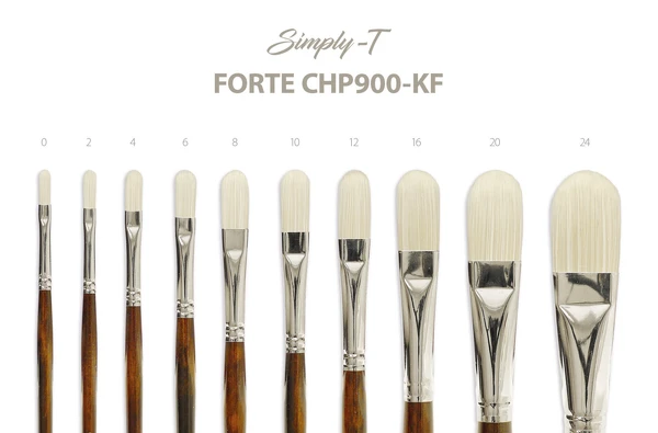 Štětec Simply-T Forte Bristle, filbert - velikost 0