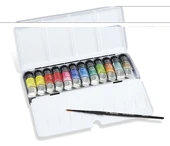 Sennelier L'Aquarelle Iridescent - mistrovská sada iridescentních akvarelových barev (12×10 ml) + štětec Raphael Precision 03