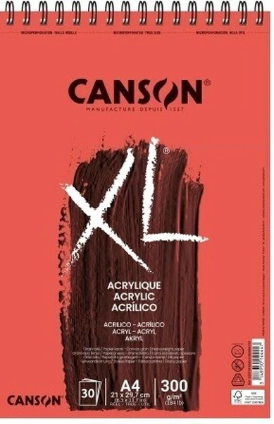 XL Acrylic skicák kr.vazba A4 30l 300g