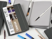 Skicák Mixed Media Graduate Book s pevnou vazbou, šedé listy - 14 x 21,6 cm, 64 listů, 220g/m²