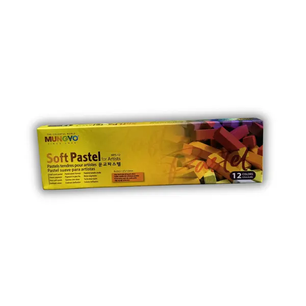Sada měkkých půlených pastelů, Mungyo - 12 ostínů